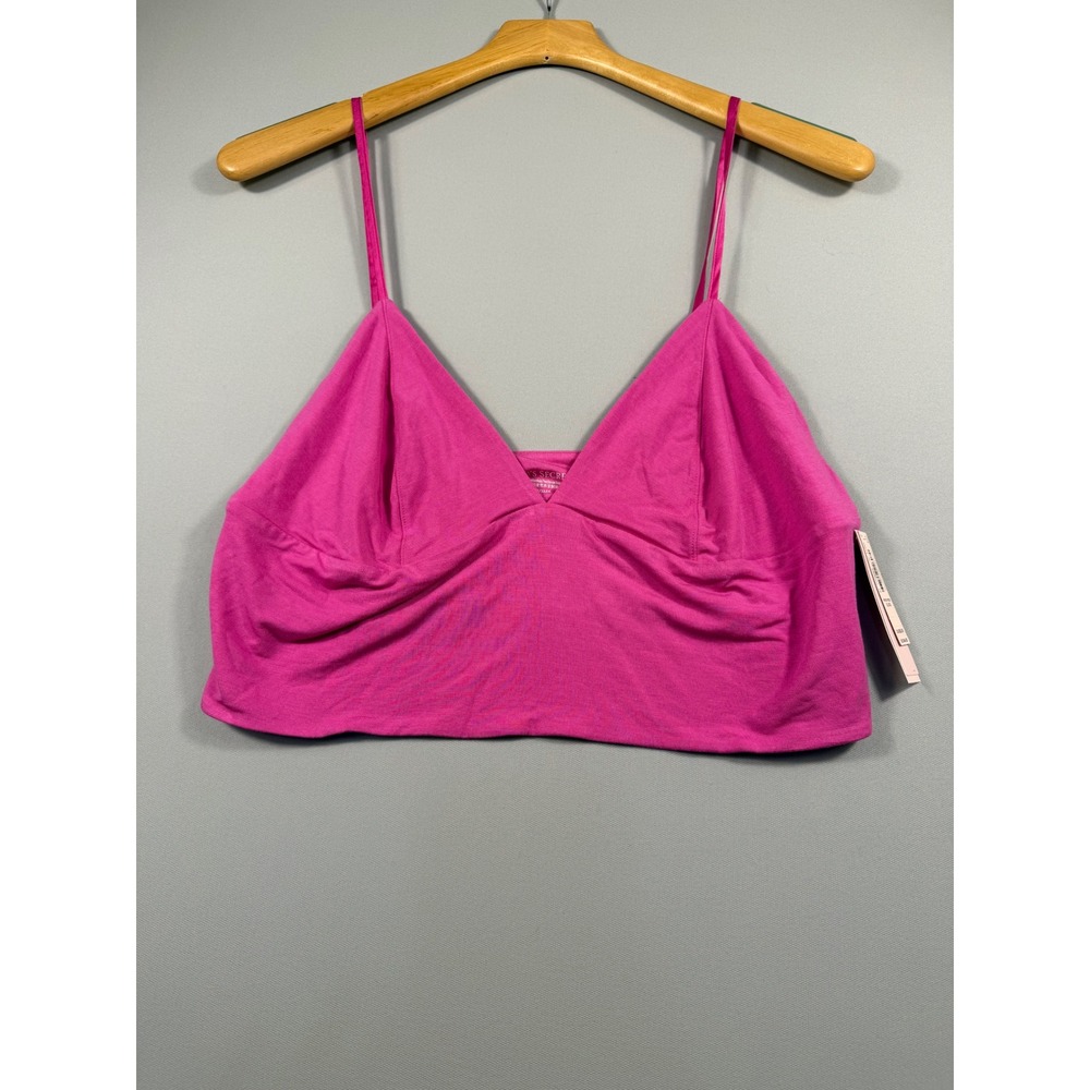 Victoria's Secret Magenta Pink V-Neck Crop Cami Top Adjustable Straps XL NWT